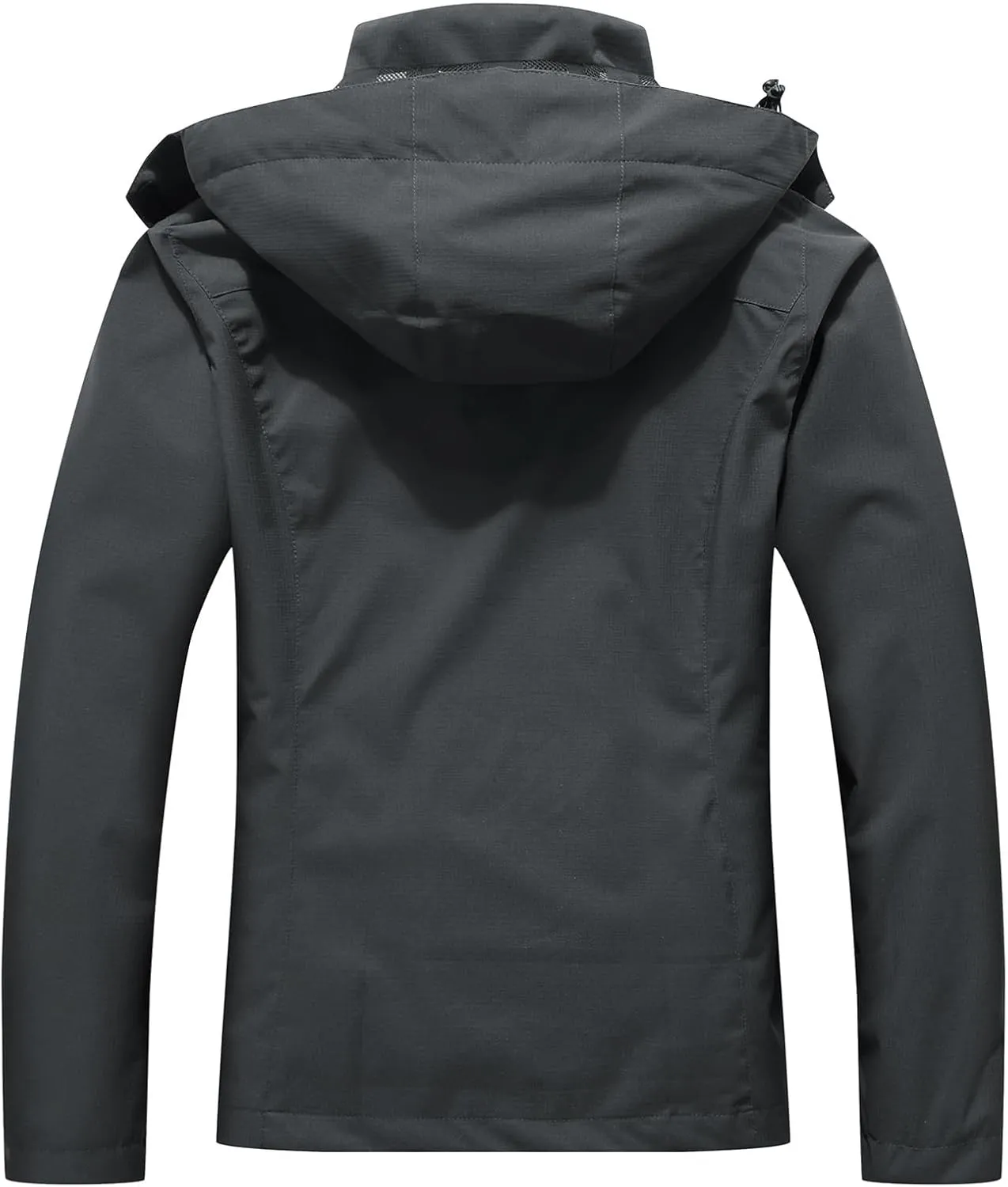 Women's Waterproof Raincoat Lightweight Rain Jacket Detachable Hood Travel Outdoor