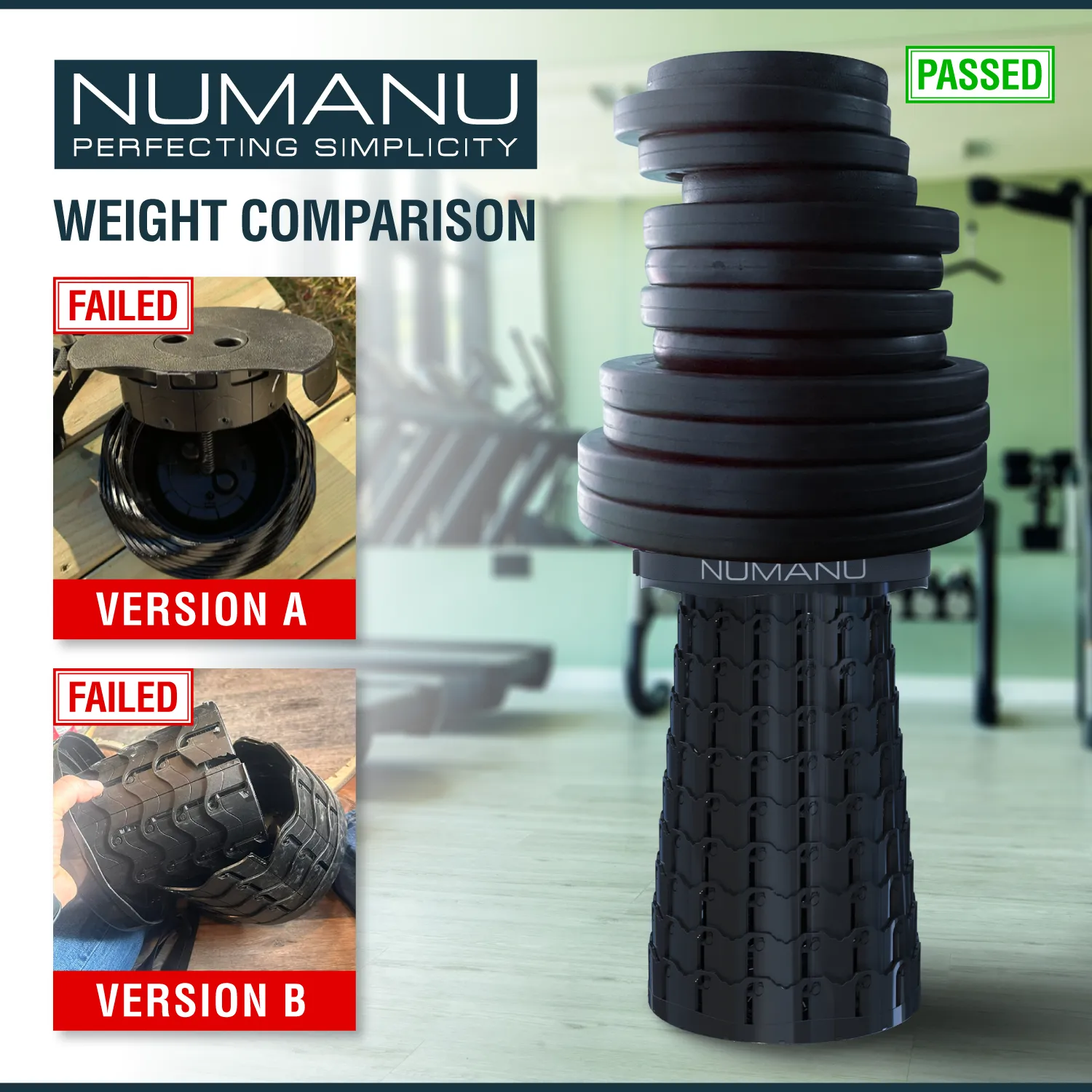 XXL Taller & Wider Collapsible Stool 19.7", 1000lbs Max Weight