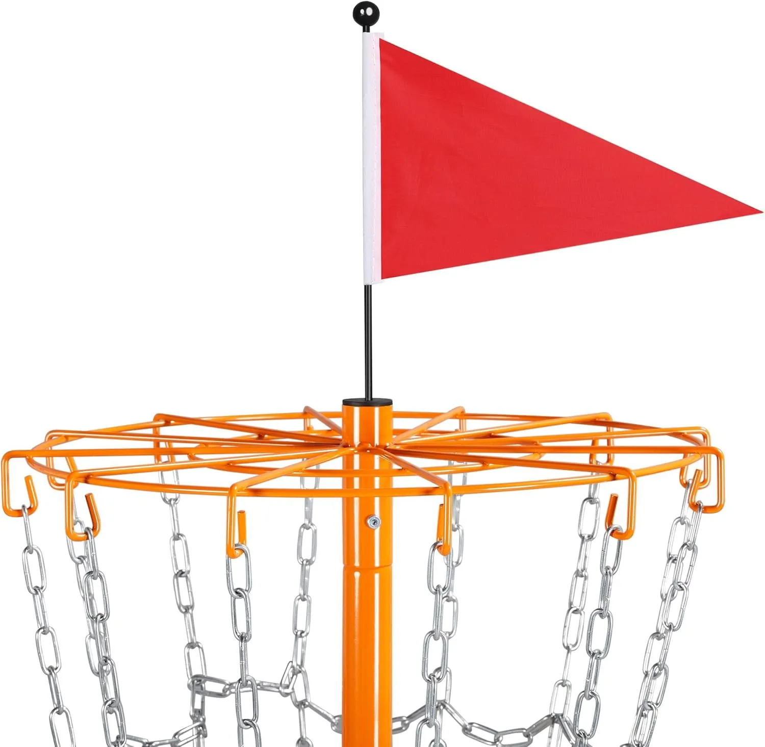 Yaheetech Portable Disc Golf Basket Target Disc Sports 12-Chain Practice Disc Golf Target Steel Hole Disc Golf Goals Catcher Indoor & Outdoor, Blue/Red/Orange/Black