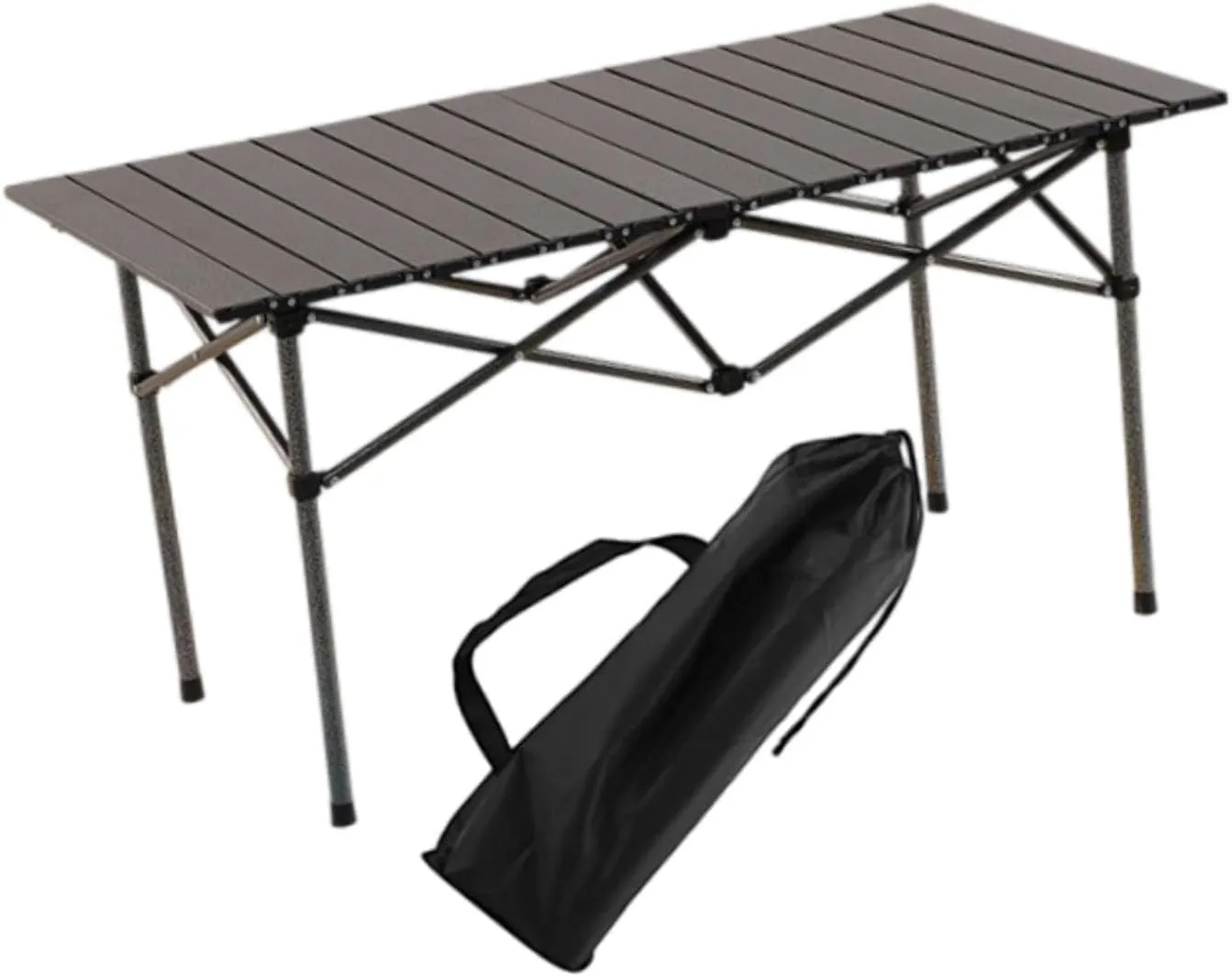 Yiju Folding Camping Picnic Table Easy to Set up Compact Sturdy for 2-4 Persons Side Table for Hiking Outdoor Cooking Beach Trips, Silvery