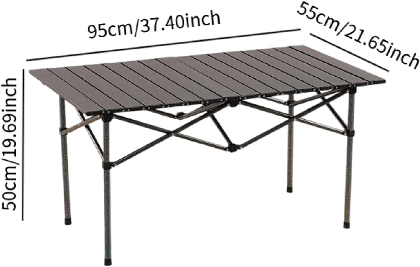 Yiju Folding Camping Picnic Table Easy to Set up Compact Sturdy for 2-4 Persons Side Table for Hiking Outdoor Cooking Beach Trips, Silvery