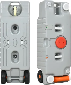 YITAMOTOR 75L Portable Water Holding Tank with Sturdy Handle, Odorless Design, Universal Wheels, and Quick-Drain Spout for Camping, Boating, and Outdoor Adventures, Gray