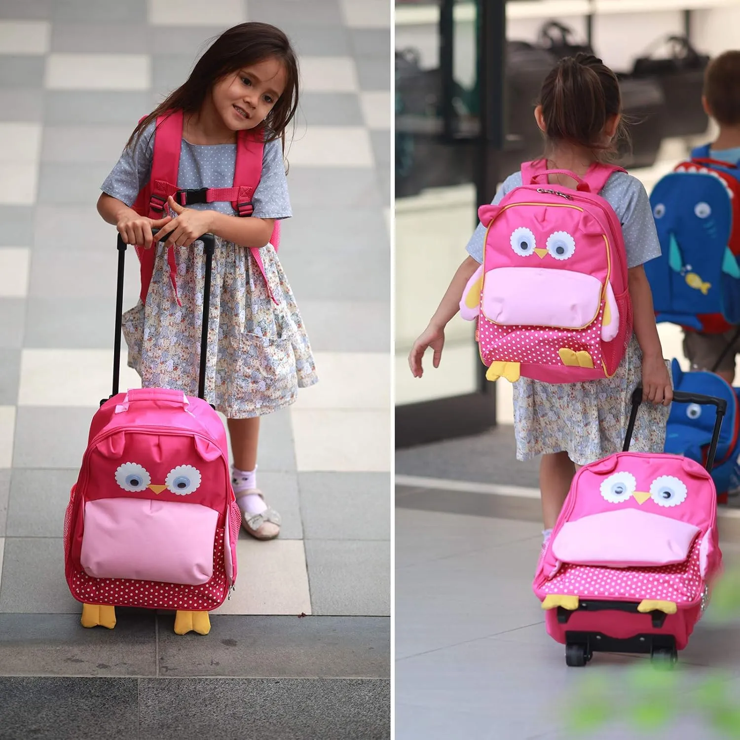 Yodo 3-Way Kids Suitcase Luggage or Toddler Rolling Backpack with wheels
