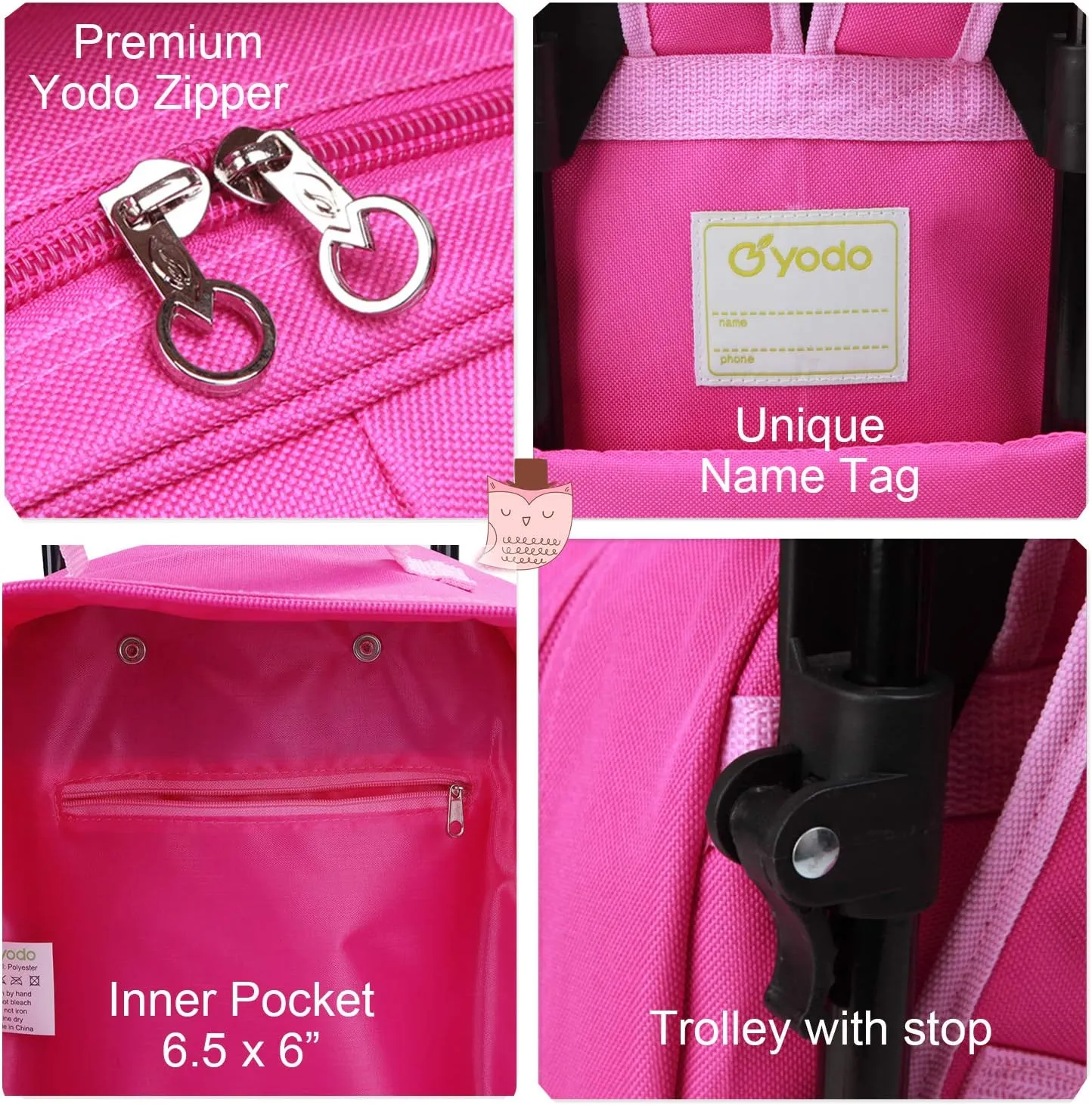Yodo 3-Way Kids Suitcase Luggage or Toddler Rolling Backpack with wheels