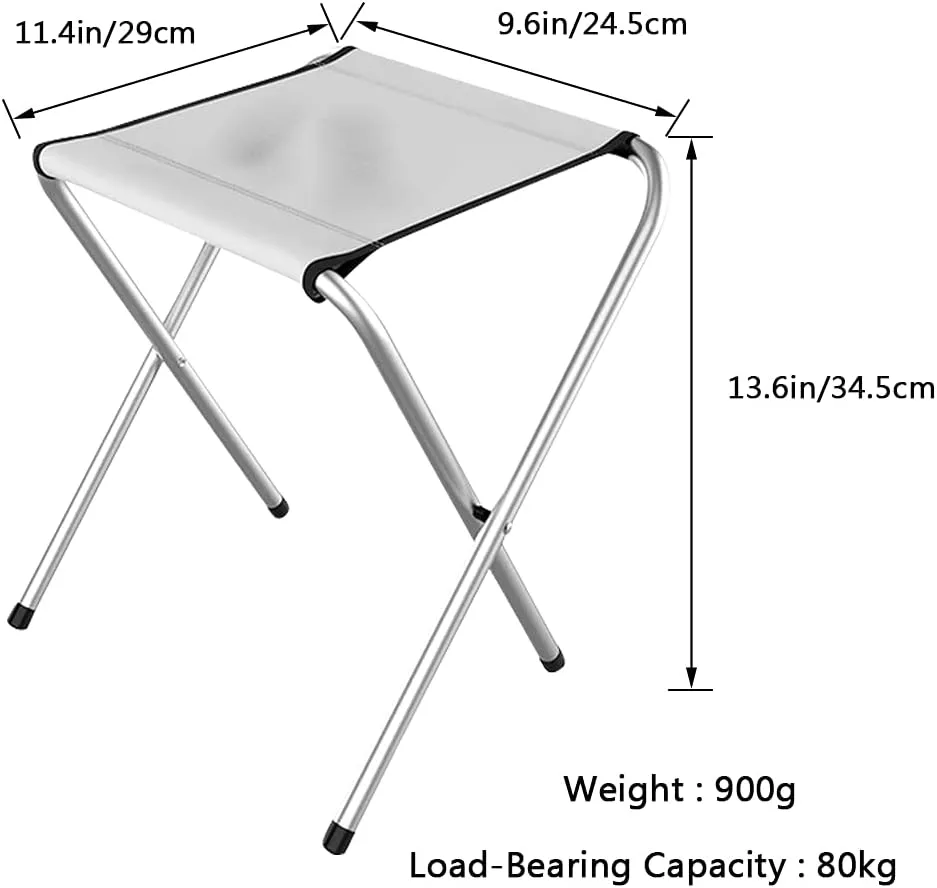 Yzpacc2 Packs Lightweight Camping Stool,Portable Folding Stool,Outdoor Camping Chairs, for Adults Fishing Hiking Picnic BBQ Beach Garden Backyard, Hold Up to 176lb.