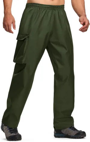 ZITY Men's Rain Over Pants Waterproof Heavy Duty Thick Hiking Pants Golf Pants with Lightweight Packable Bag